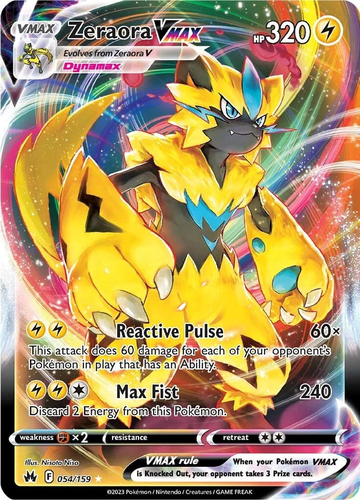 Zeraora VMAX (054/159) Sword & Shield: Crown Zenith