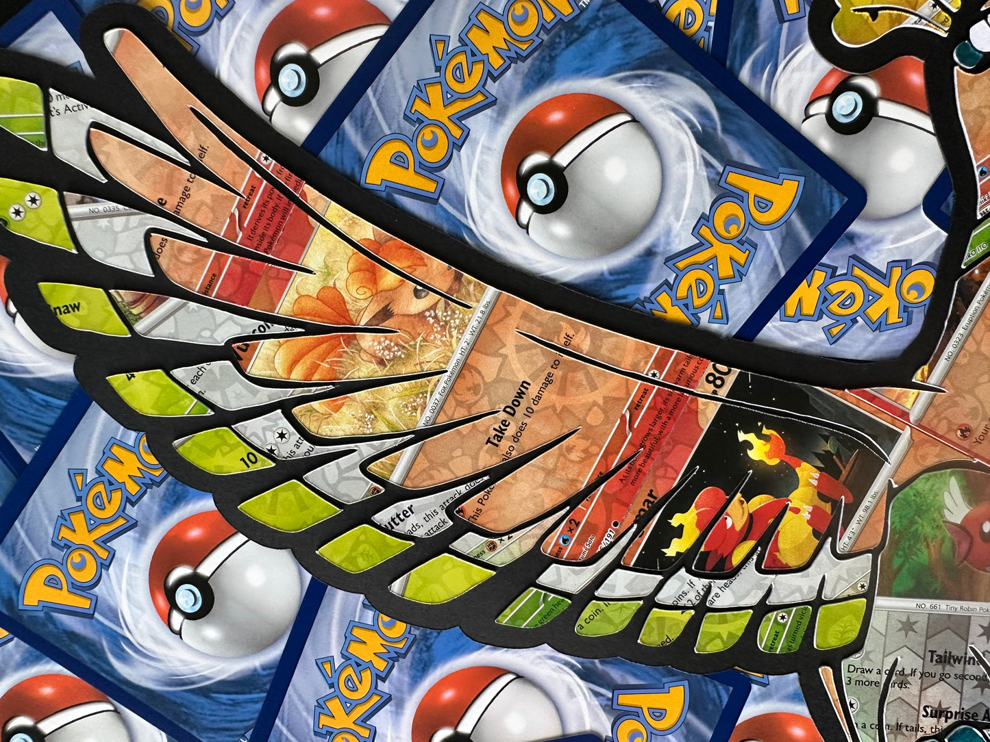 #250 Ho-Oh Pokémon Holographic Card Cut Art