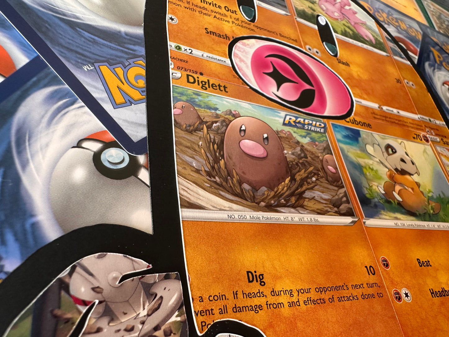 #050 DIGLETT Pokémon Card Cut Art