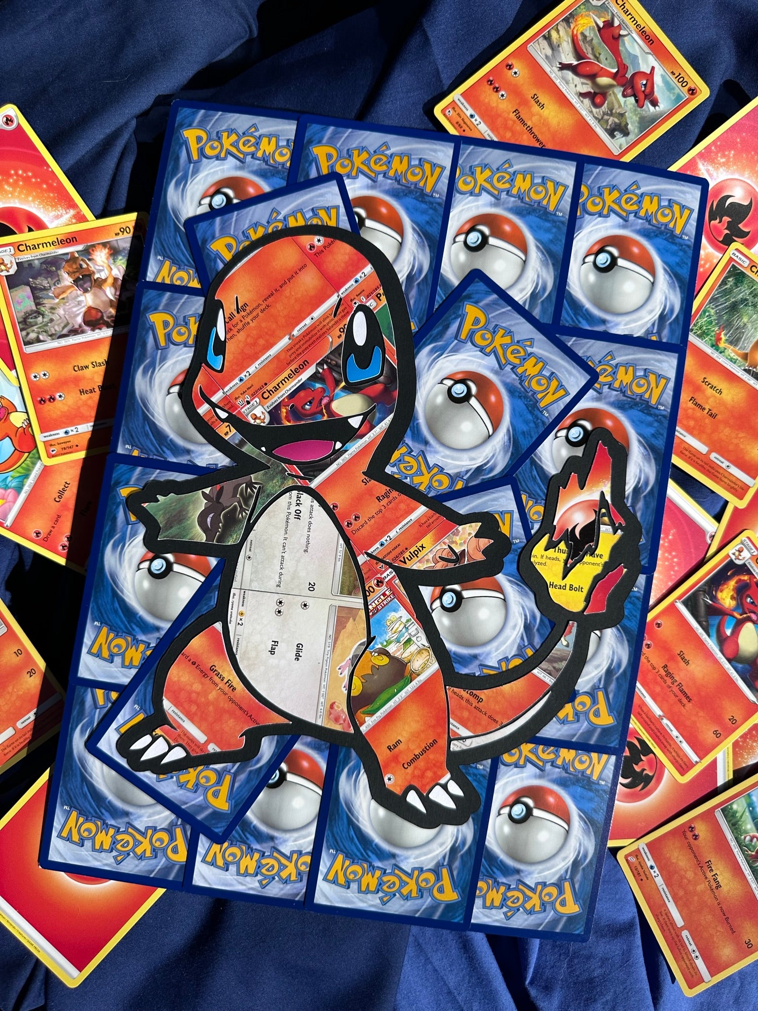 004 CHARMANDER Pokmon Card Cut Art Runic Cards 004 CHARMANDER Pokmon Card Cut Art Runic Cards