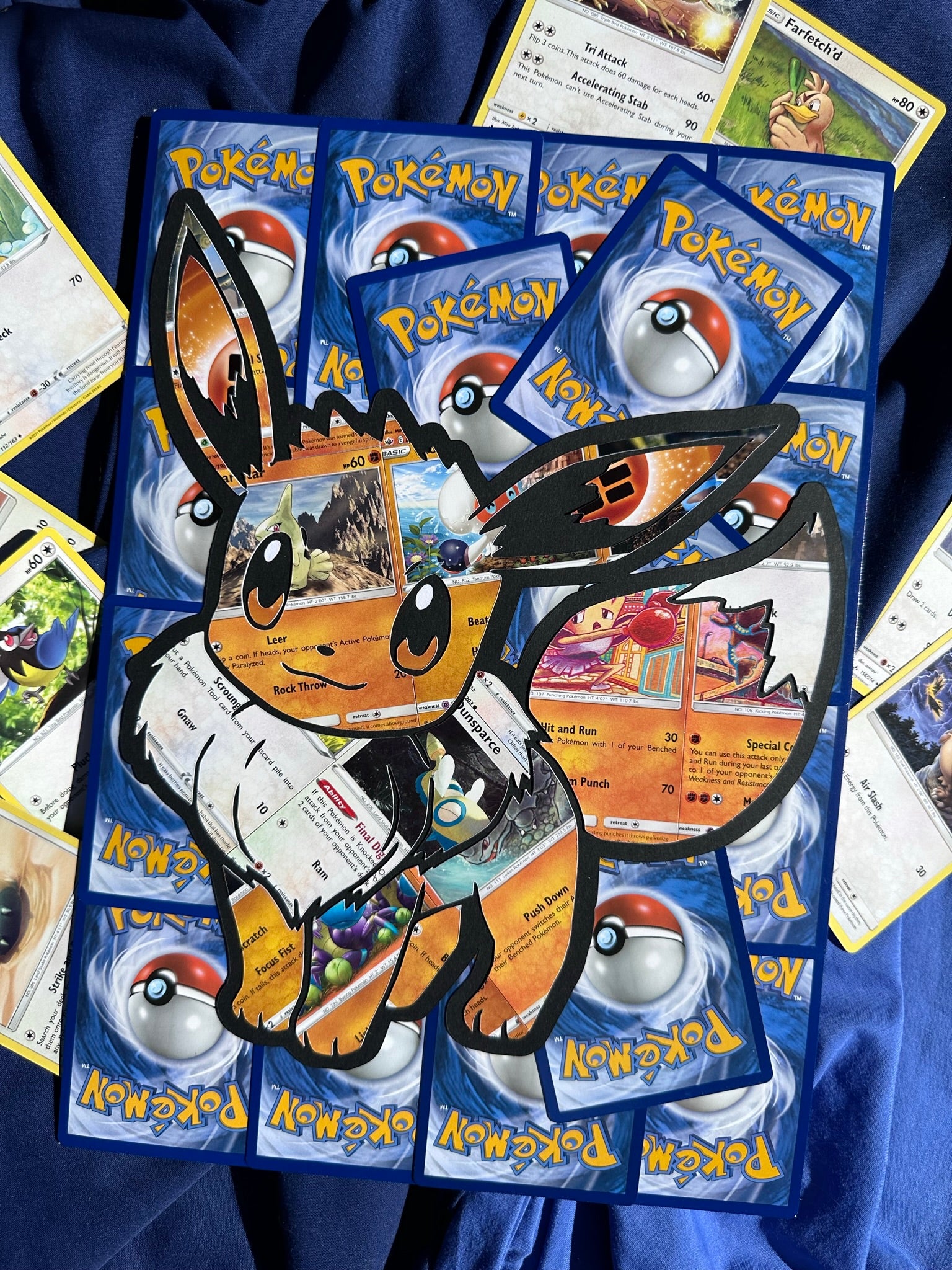 133 EEVEE Pokmon Card Cut Art Runic Cards 133 EEVEE Pokmon Card Cut Art Runic Cards