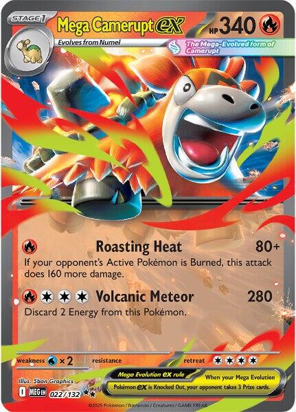 Mega Camerupt ex (022/132) Mega Evolution: Base Set