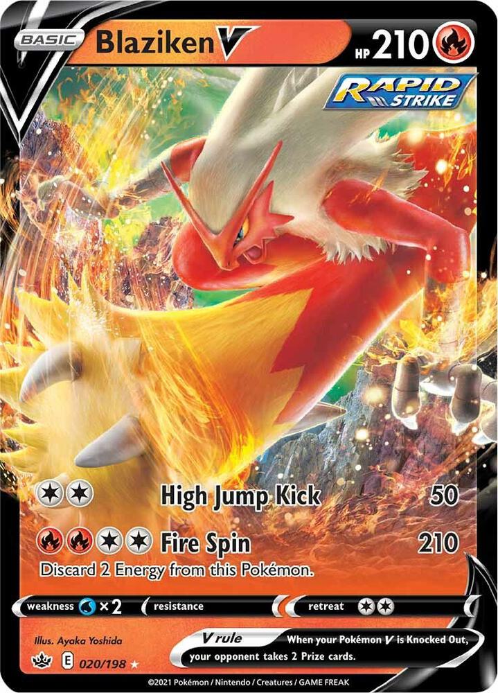 Blaziken V (020/198) Sword & Shield: Chilling Reign