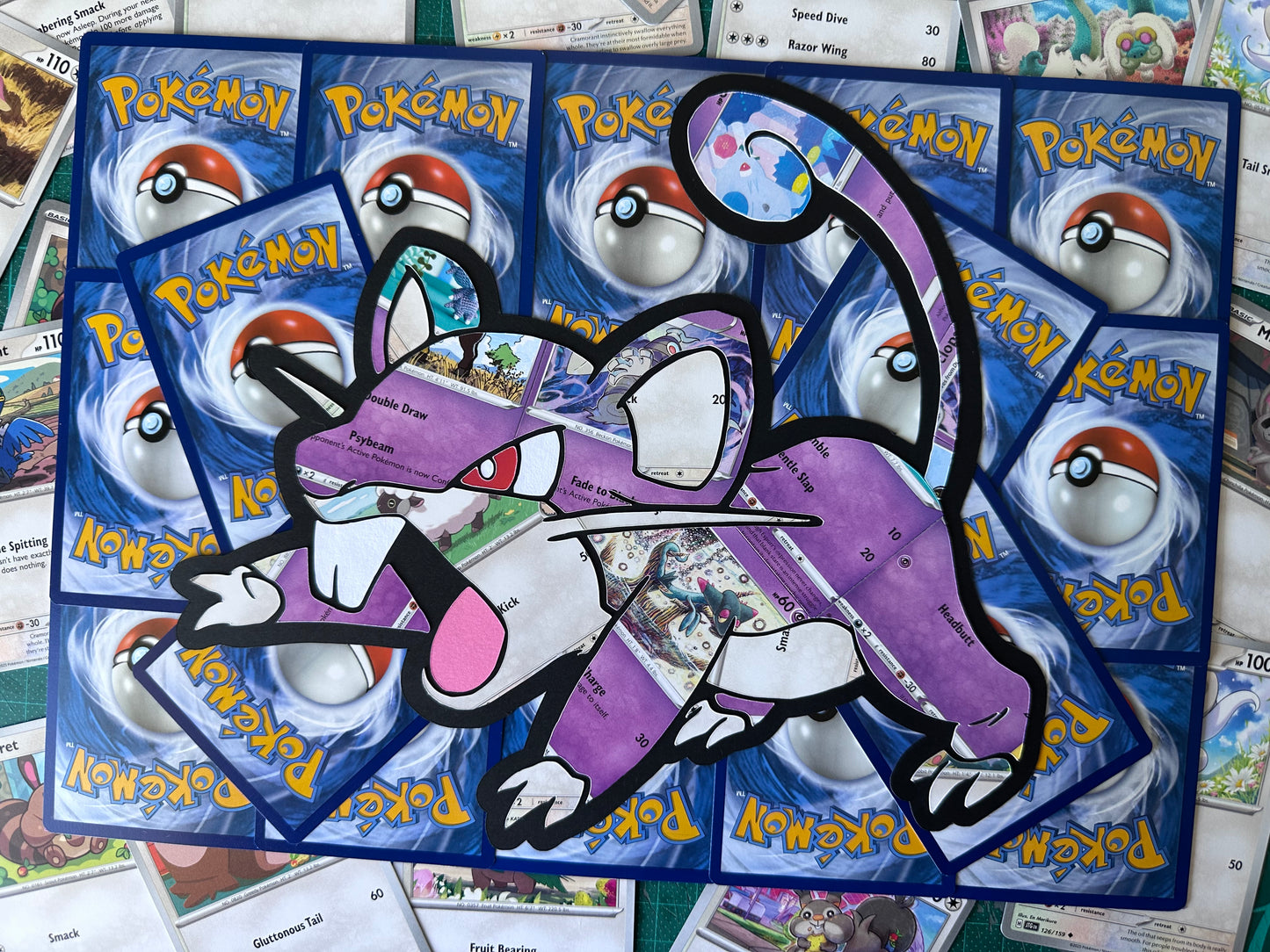 #019 RATTATA Pokémon Card Cut Art