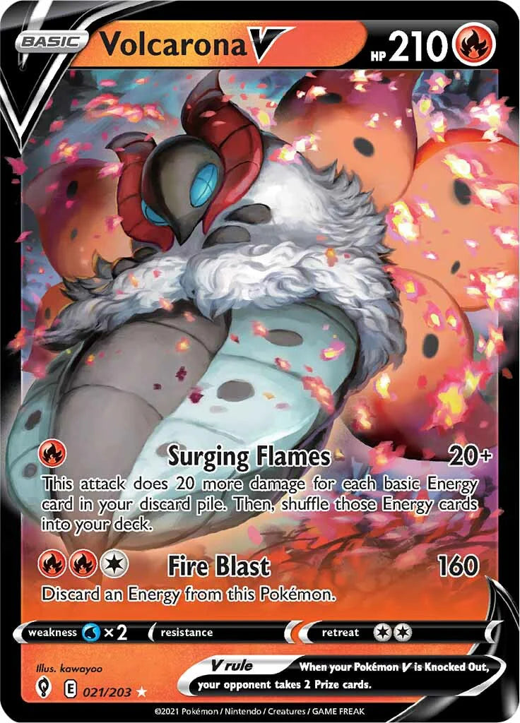 Volcarona V (021/203) Sword & Shield: Evolving Skies