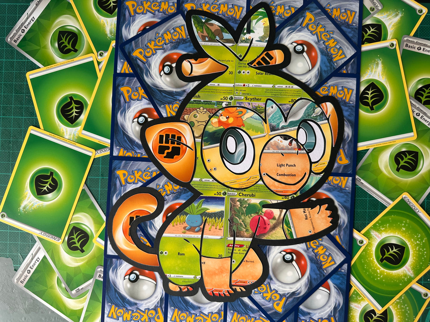 #810 GROOKEY Pokémon Card Cut Art