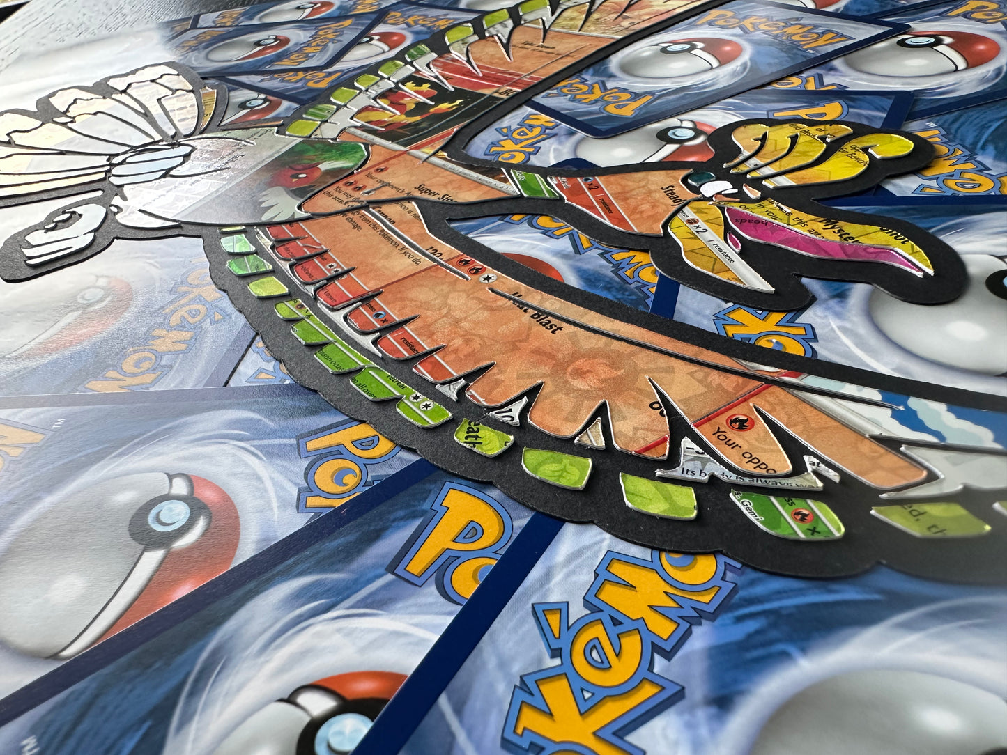 #250 Ho-Oh Pokémon Holographic Card Cut Art
