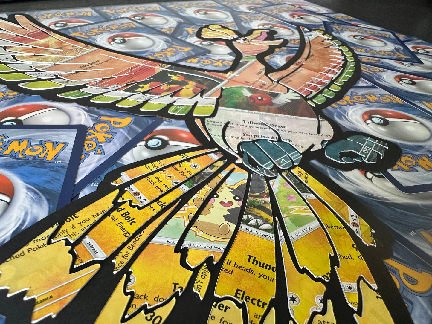 #250 Ho-Oh Pokémon Holographic Card Cut Art