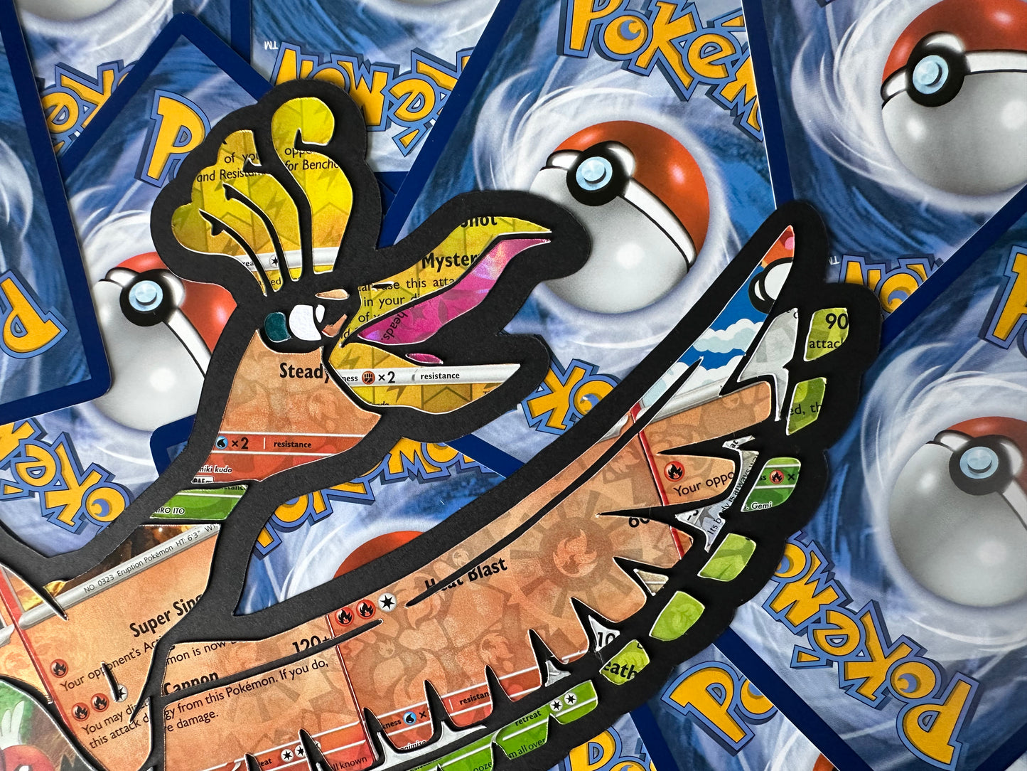 #250 Ho-Oh Pokémon Holographic Card Cut Art