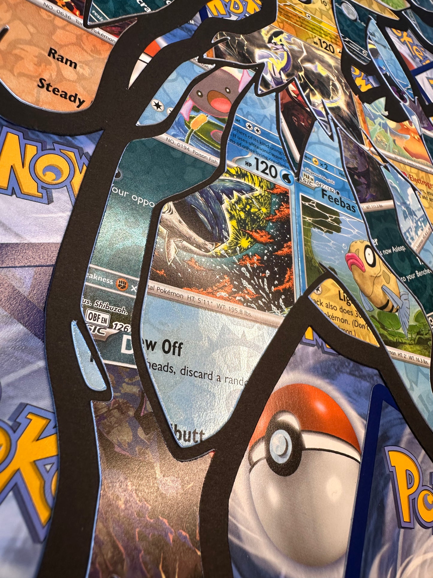 #448 MEGA LUCARIO Pokémon Holographic Card Cut Art