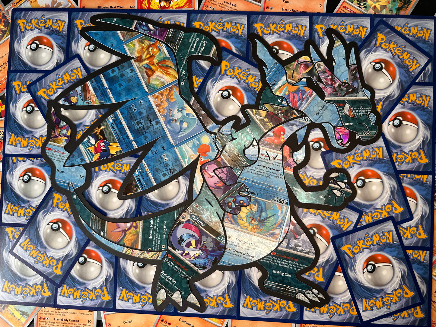 #006 MEGA CHARIZARD X Pokémon Holographic Card Cut Art