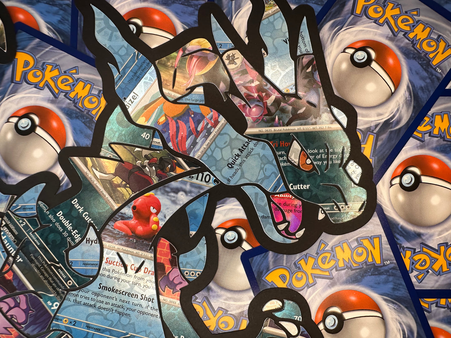 #006 MEGA CHARIZARD X Pokémon Holographic Card Cut Art