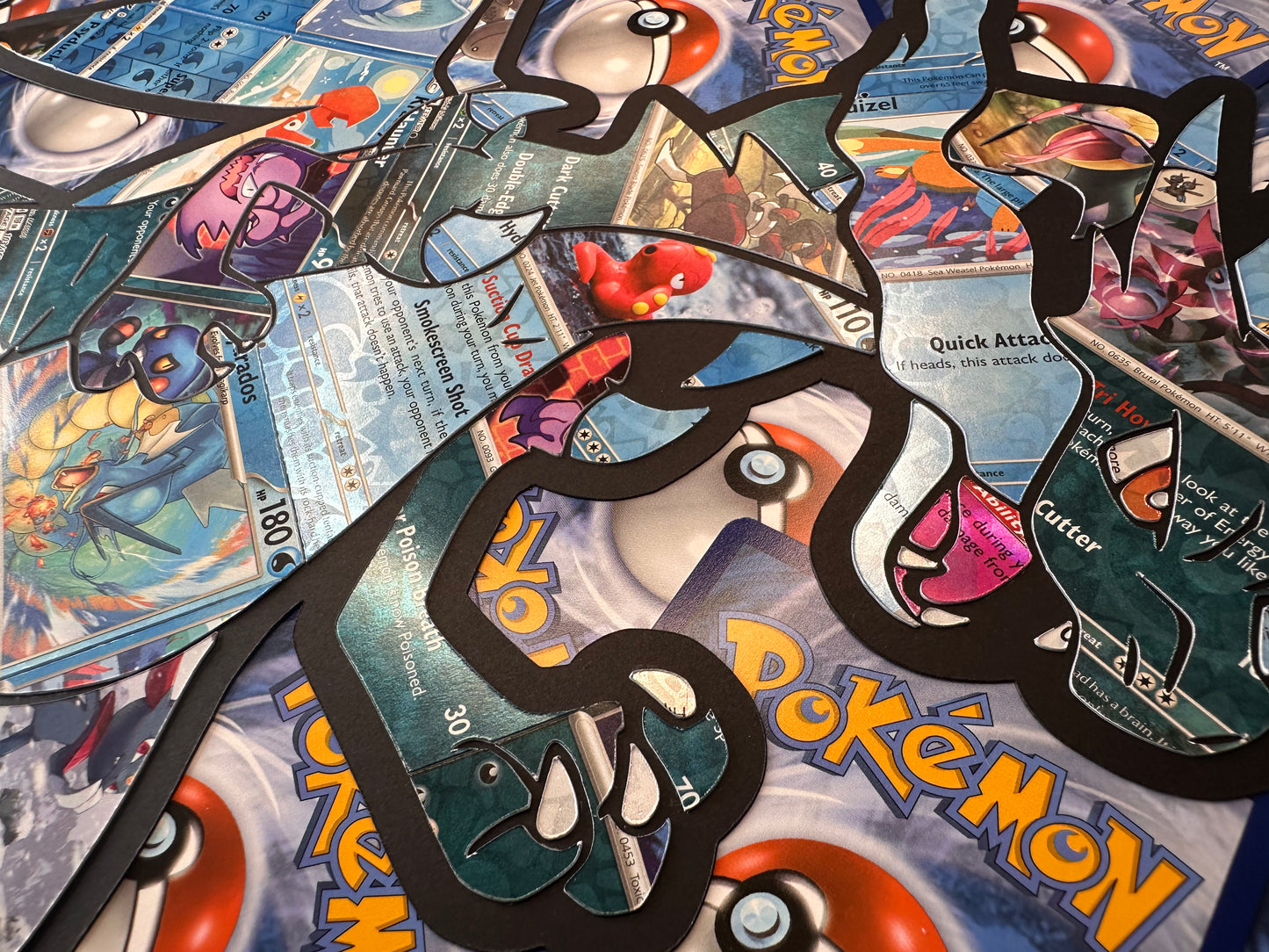 #006 MEGA CHARIZARD X Pokémon Holographic Card Cut Art