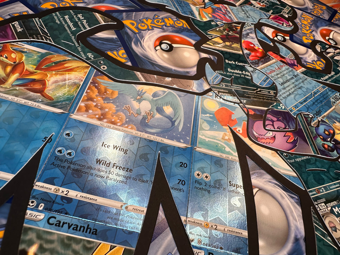 #006 MEGA CHARIZARD X Pokémon Holographic Card Cut Art