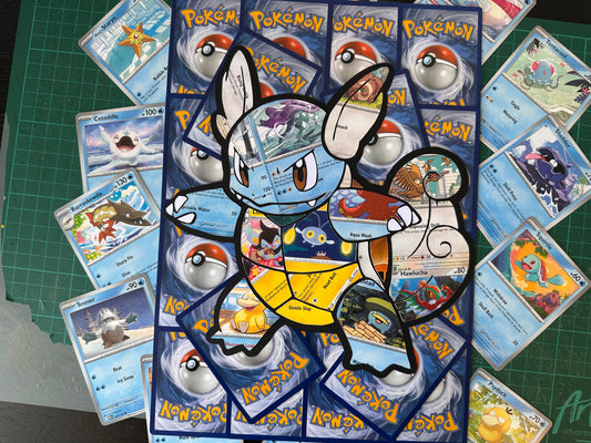 #008 WARTORTLE Pokémon Card Cut Art