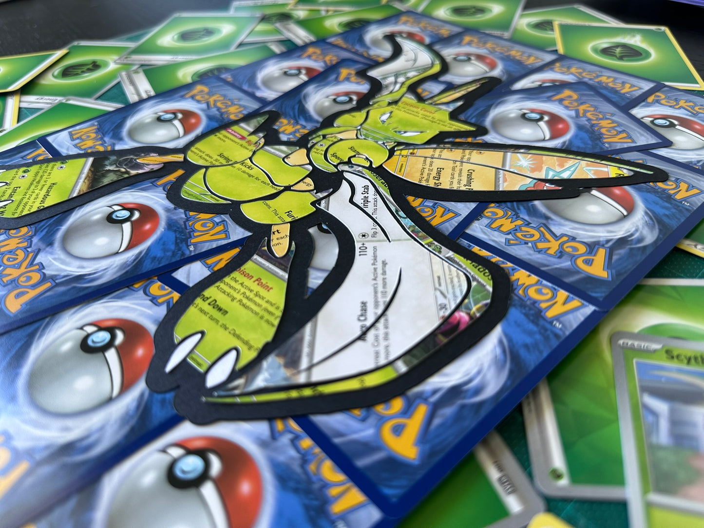 #123 SCYTHER Pokémon Card Cut Art