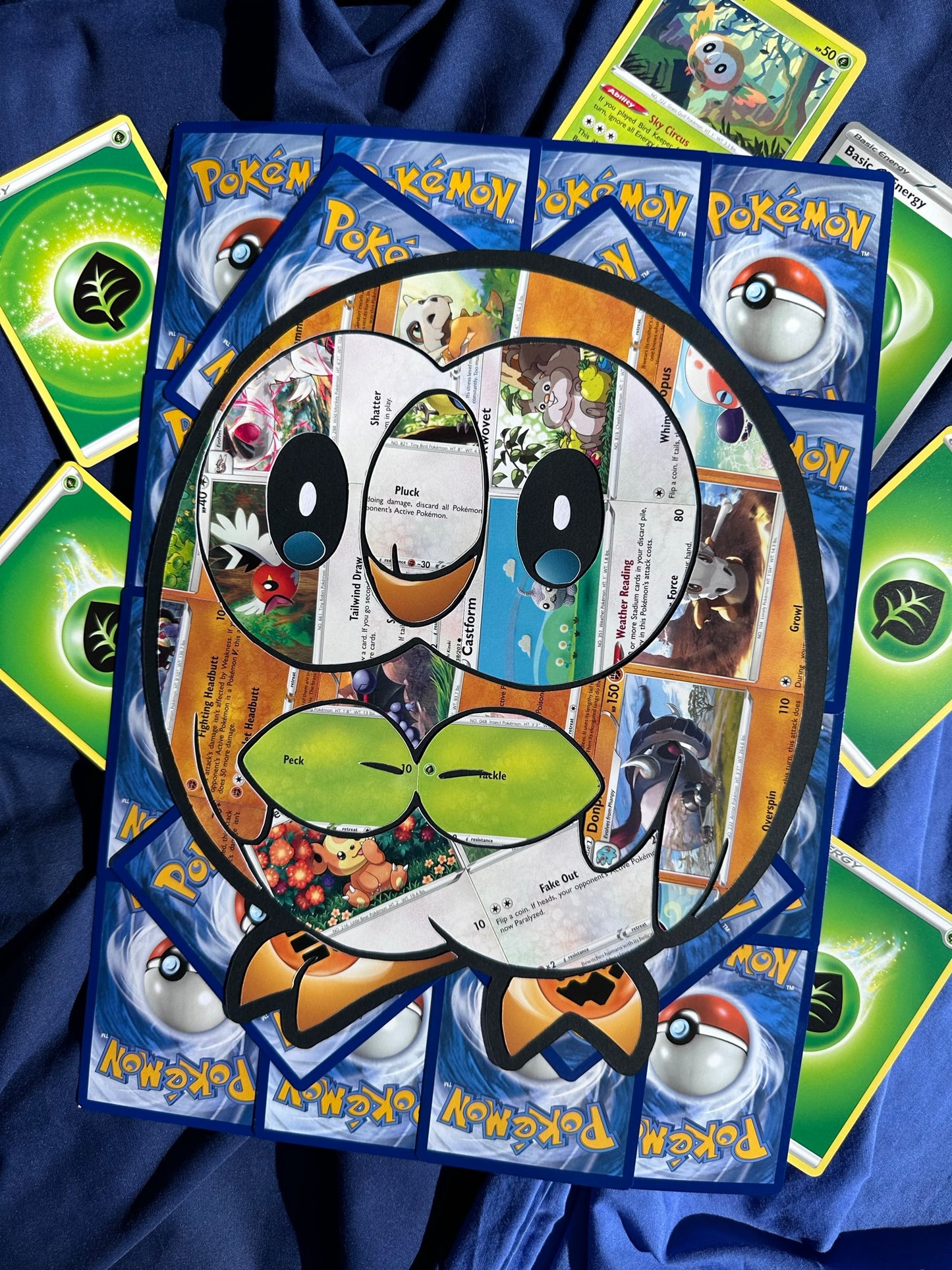 #722 ROWLET Pokémon Card Cut Art