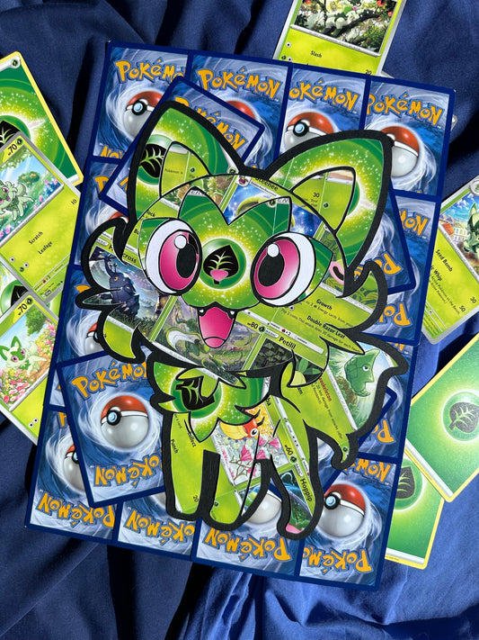 #906 SPRIGATITO Pokémon Card Cut Art