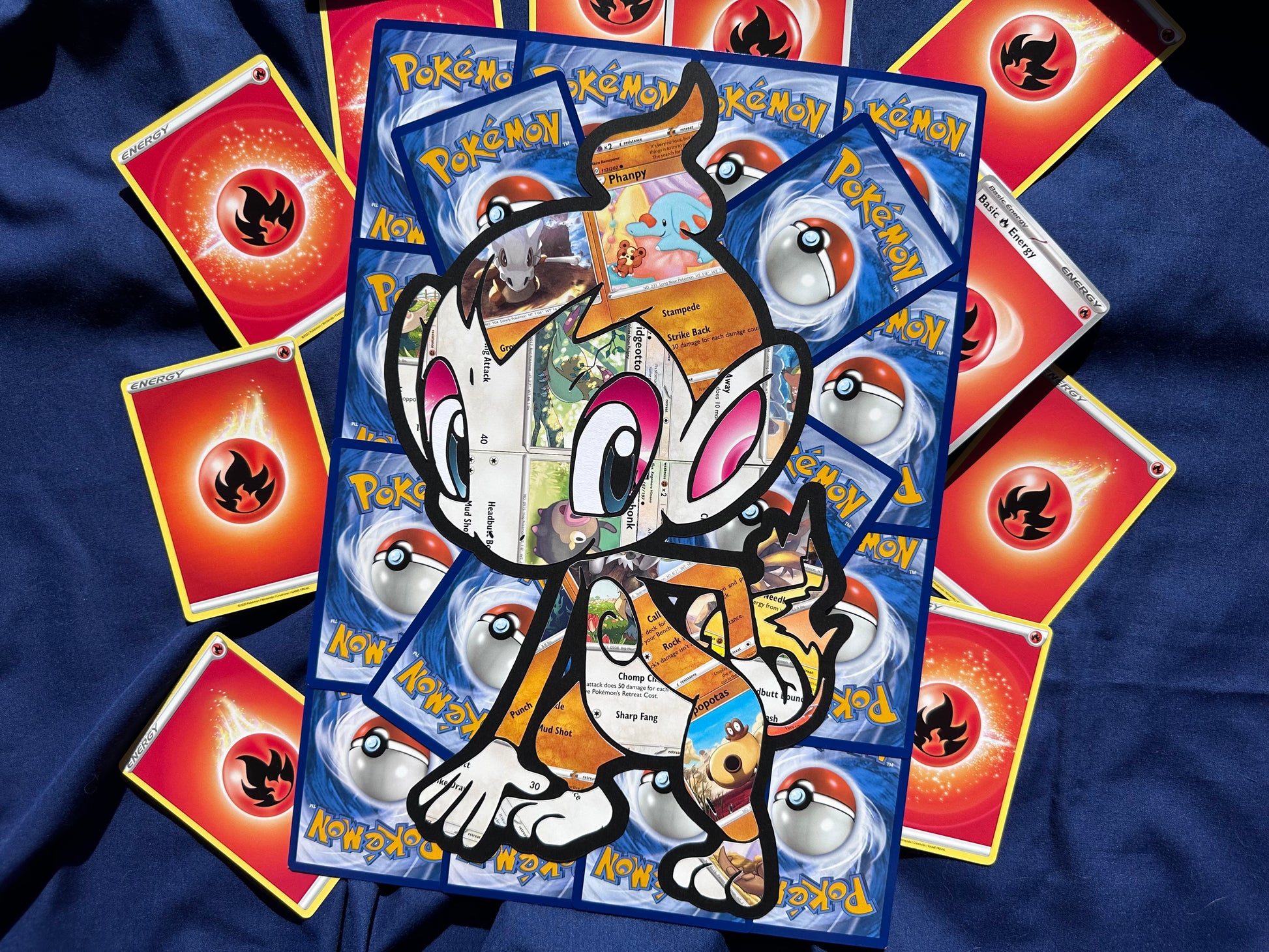 390 CHIMCHAR Pokmon Card Cut Art Runic Cards 390 CHIMCHAR Pokmon Card Cut Art Runic Cards