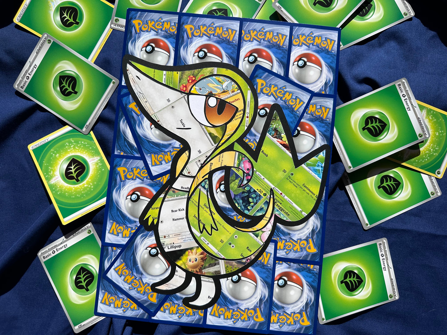 #495 SNIVY Pokémon Card Cut Art