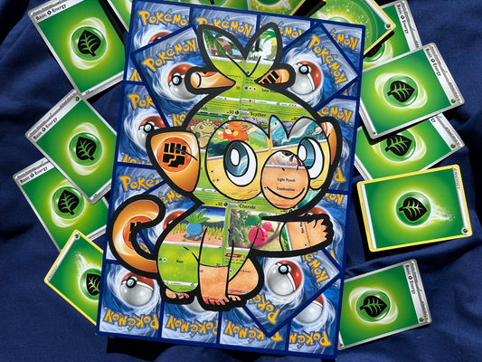 #810 GROOKEY Pokémon Card Cut Art