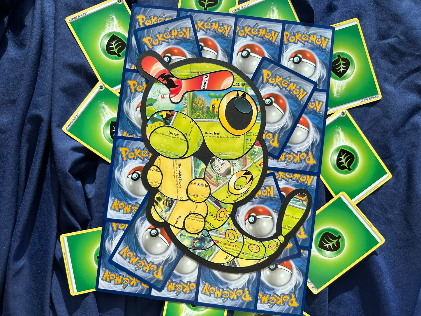 #010 CATERPIE Pokémon Card Cut Art