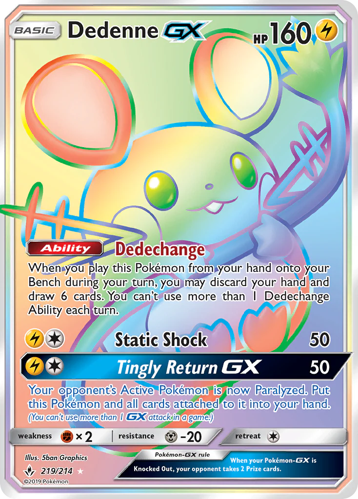 Dedenne GX (219/214) Sun & Moon: Unbroken Bonds